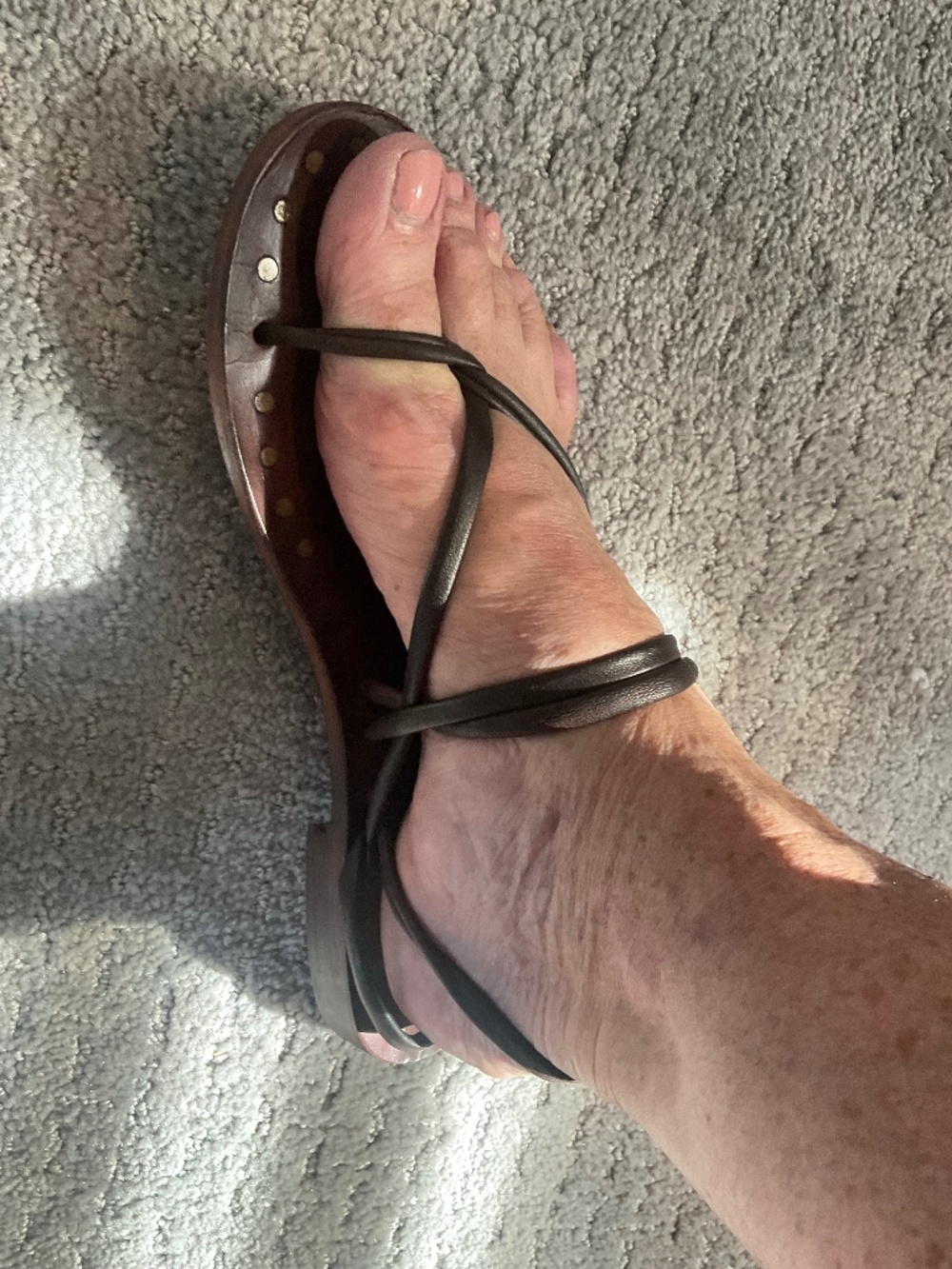 Chocolate Brown Leather Sandal